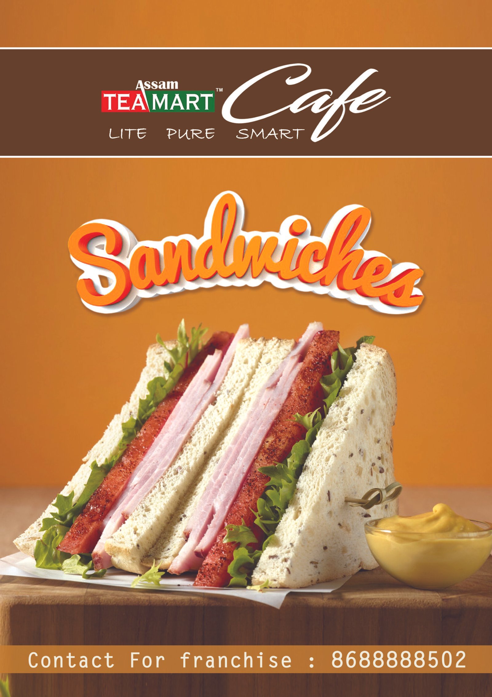 Assam Tea mart cafe sandwich